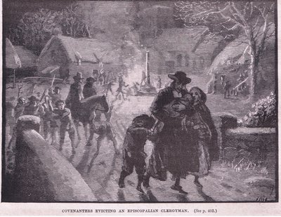 Covenanters Evicting an Episcopalian Clergyman by Gordon Frederick Browne